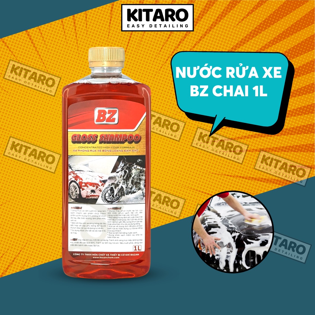 Xà bông BZ 🚘 Nước rửa xe BZ, Rửa xe bọt tuyết, Bóng loáng thế hệ mới