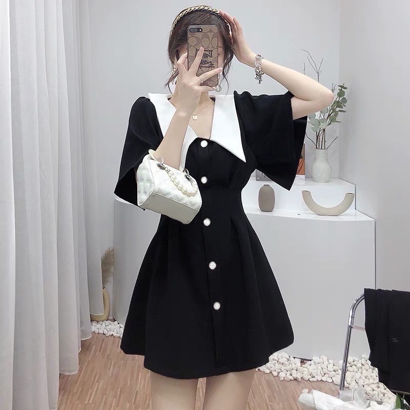 Đầm cổ búp bê phong cách hàn quốc