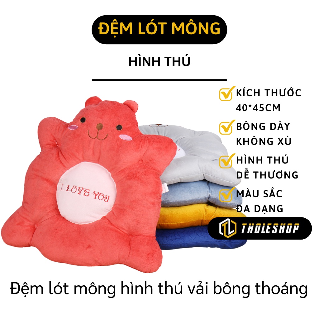 Đệm Ngồi - Đệm Lót Ghế, Để Dưới Sàn Hình Thú Bông Dày, Không Xù Lông 6718