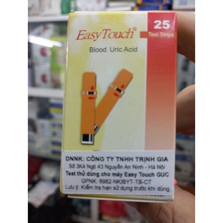 Que thử đường huyết easy touch GCU ET322 (25 Que)