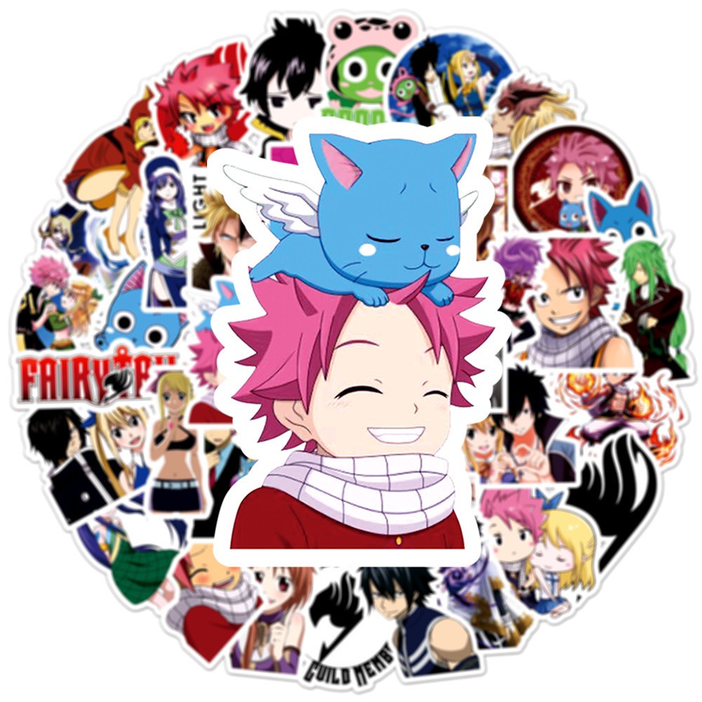 JOJO· Bộ Hình Dán Chống Thấm Fairy Tail, 50 tờ/bộ