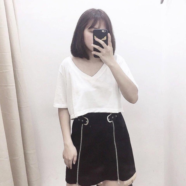 Áo crt cổ tim cộc tay KAV728