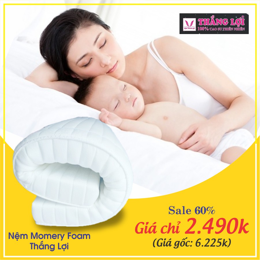 Nệm MEMORY FOAM Thắng Lợi đủ size bảo hành 15 năm + quà tặng 7 món.