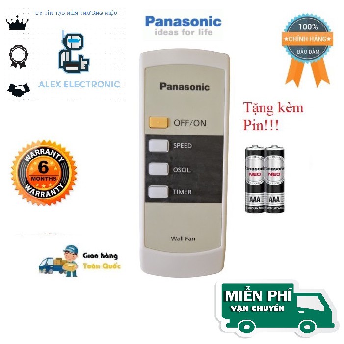 Điều khiển quạt treo tường Panasonic các dòng F409M- Hàng mới chính hãng 100% tặng kèm Pin-Điện tử ALEX