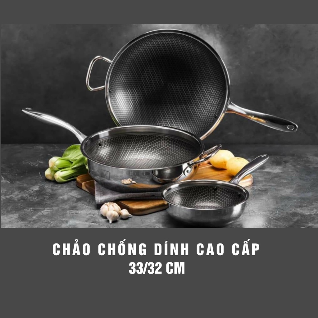 Chảo chống dính Black Cube Fivestar sâu lòng hàng chính hãng size 30 -32 CM đùng được với mọi loại bếp