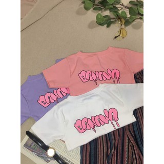 Áo thun croptop in chữ BANAWA siêu xinh