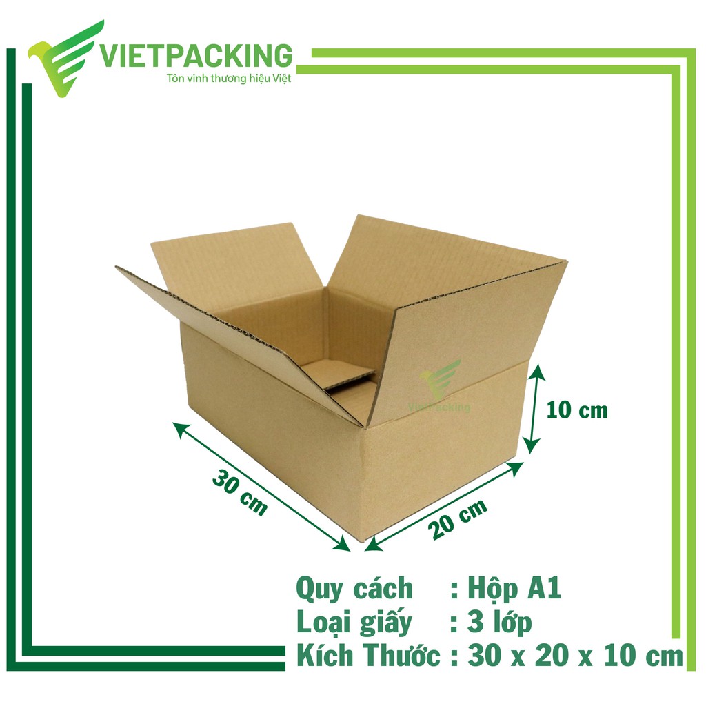 [GIÁ ƯU ĐẪI] 25 hộp carton size 30x20x10 đựng hàng hóa