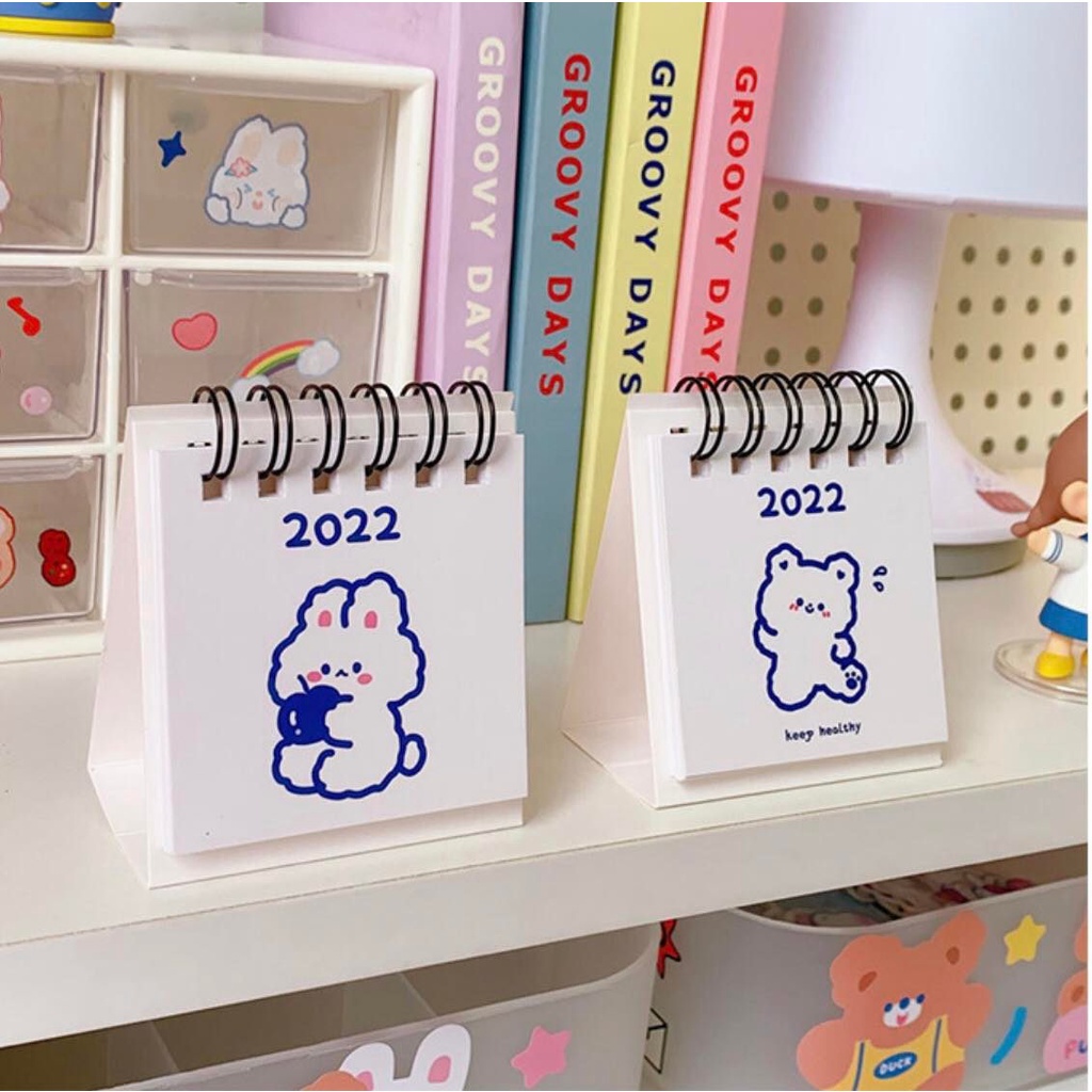 Lịch để bàn mini 2022 thiết kế cute dễ thương