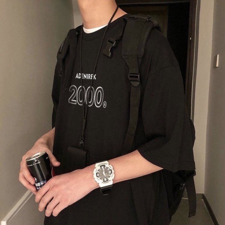 Áo thun nam nữ tay lỡ cổ tròn 2000 áo phông vải Cotton co giãn, dày dặn, form rộng