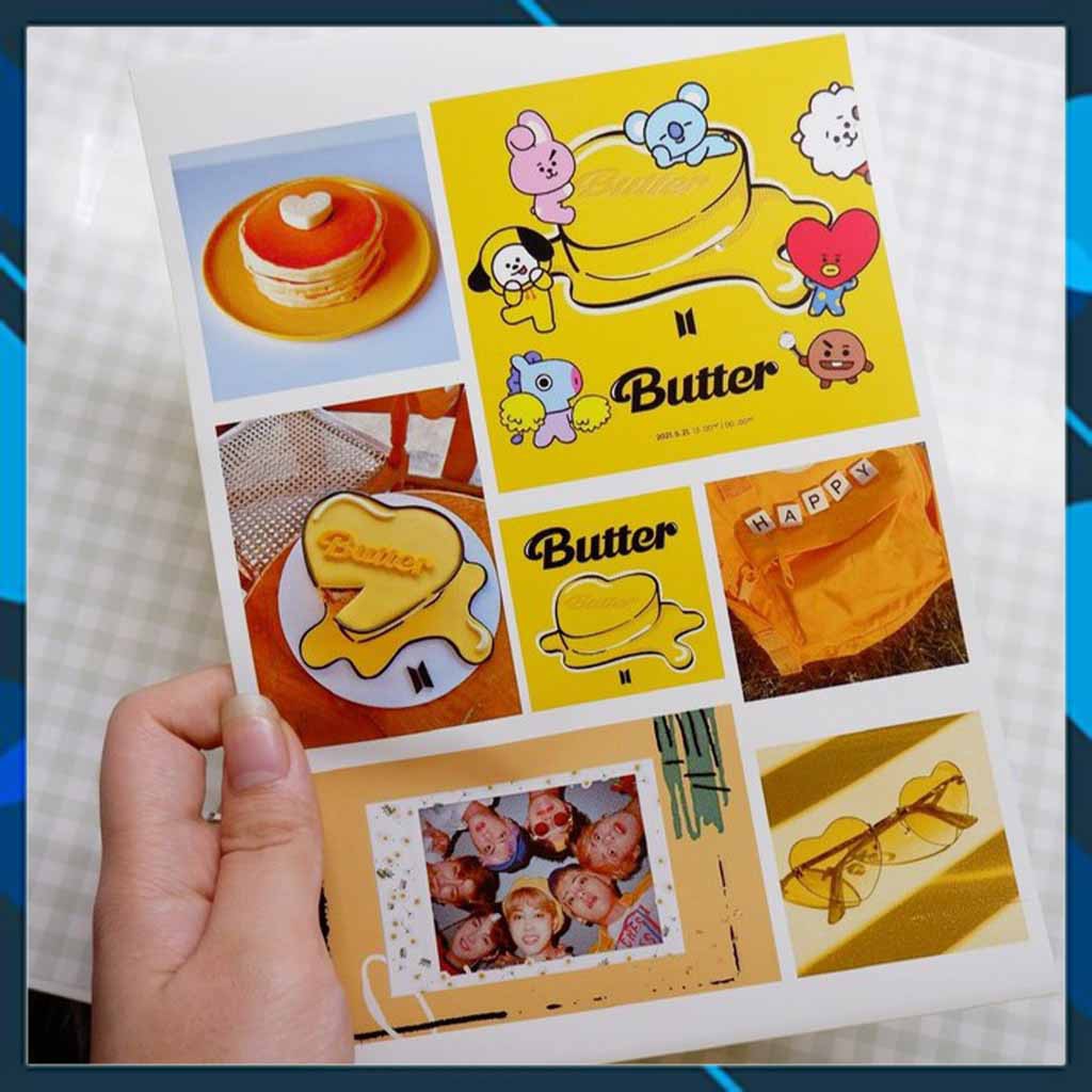 Set Sticker BTS Butter Dán Sổ - Bullet Journal Sticker - In Sắc Nét - Có Sẵn Keo Dán - Bền Màu - Chất Không Phai Màu
