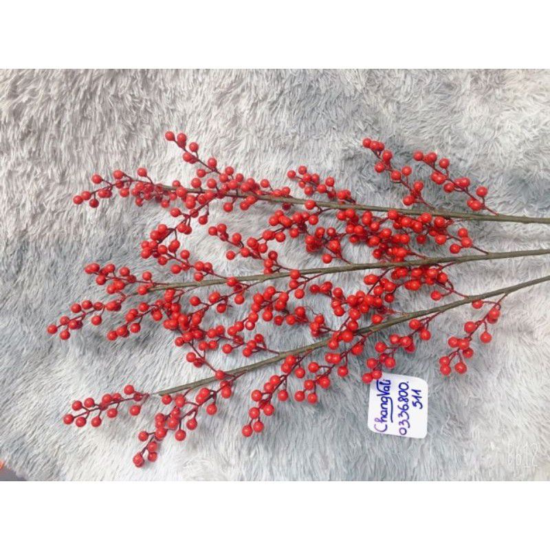 Cành đào đông (cherry) trang trí dài 100cm 12 nhánh (Loại cao cấp)