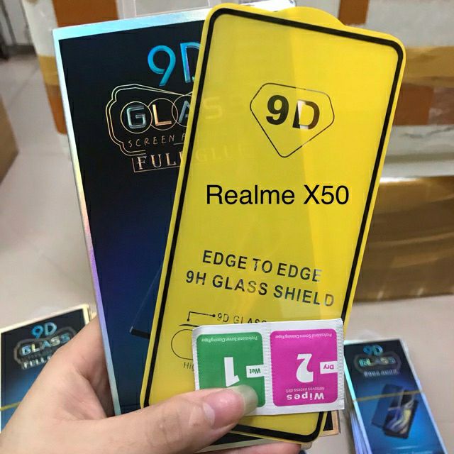 Kính cường lực Full màn Full keo 9D oppo realme X50