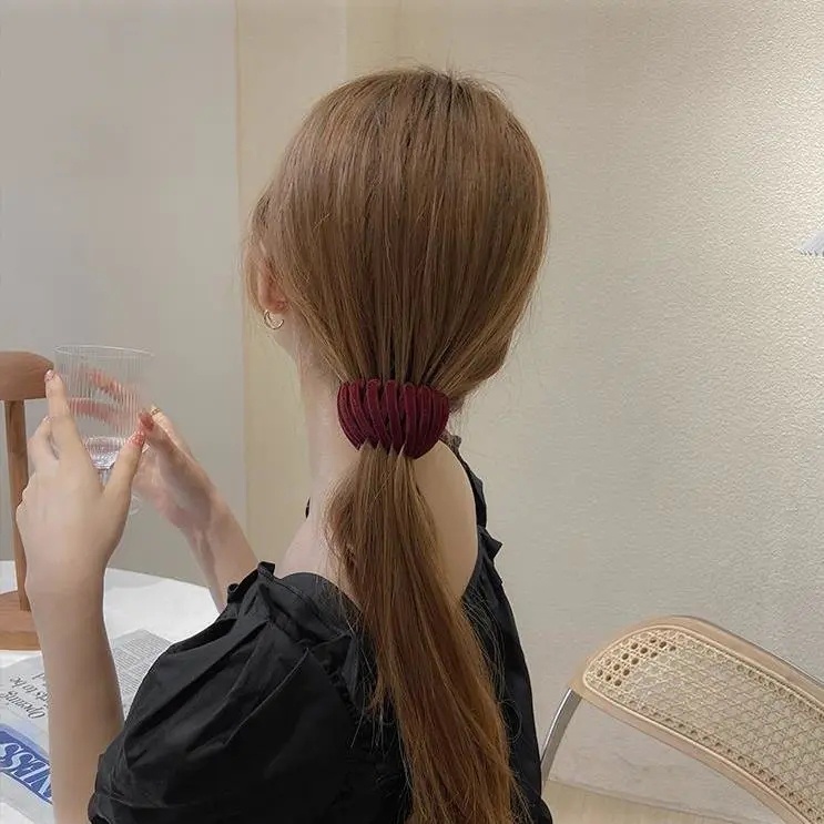 Kẹp Tóc Đuôi Ngựa Bằng Acrylic Cố Định Có Thể Thu Gọn Giữ Đuôi Ngựa Cho Nữ