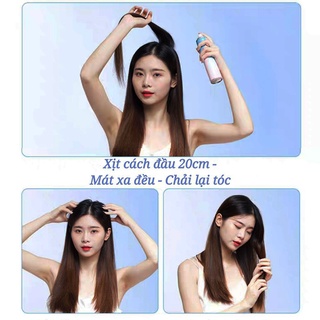 Dầu Gội Đầu Xịt Khô Du Lịch Biển Mùa Hè 3 tầng hương giúp tóc bồng bềnh không dầu bết dính ido PlackPink Hiva Cloth