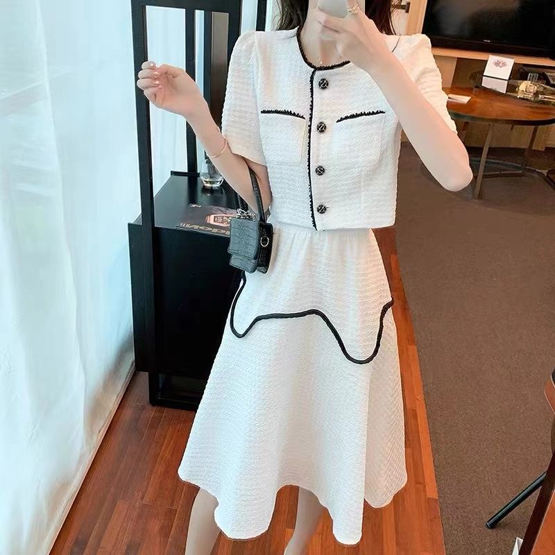 Set Áo Sơ Mi Ngắn Tay + Chân Váy Ôm Thời Trang Dành Cho Nữ