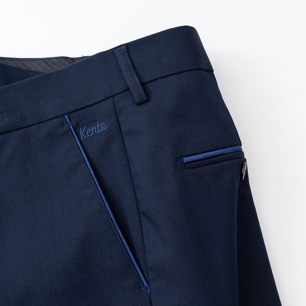 Quần tây nam màu xanh đen slimfit viền túi KENTA QTA0041