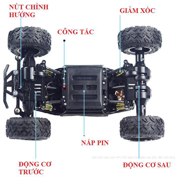 OTO ĐỊA HÌNH ĐIỀU KHIỂN TỪ XA⚡️𝐀̉𝐍𝐇 𝐓𝐇𝐀̣̂𝐓⚡️tốc độ cao, bền bỉ chắc chắn, dẫn động 2 bánh chất liệu hợp kim hầm hố (tỷ l