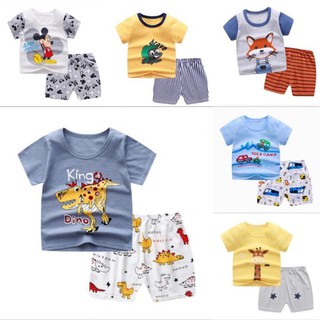 Bộ cộc tay cho bé, set bộ hè bé trai bé gái chất cotton mềm mịn thoát khi tốt