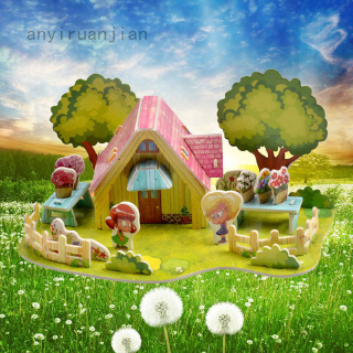 Bộ Xếp Hình Ngôi Nhà Hoạt Hình 3D Cho Bé