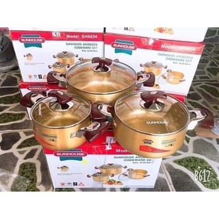 Bộ 3 nồi sunhouse 6634