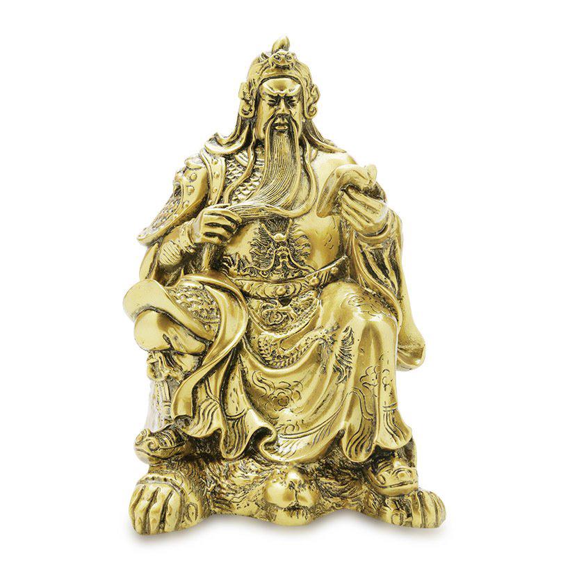 Tượng Quan Công ngồi đọc sách 19x12cm