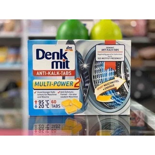 Viên tẩy lồng máy giặt Denkmit hộp 60 loại bỏ cặn bẩn trong máy giặt