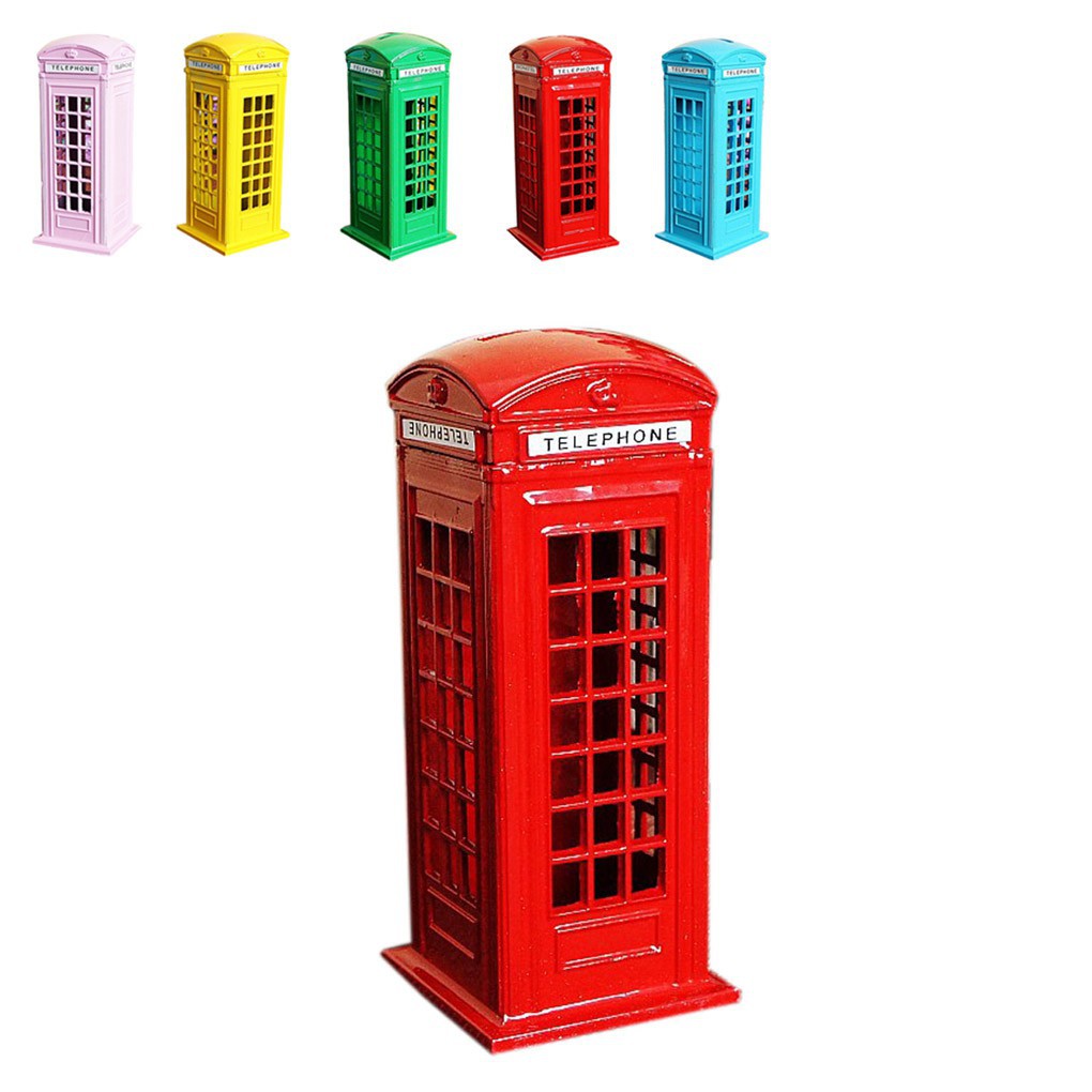 Hộp đựng tiền tiết kiệm họa tiết bốt điện thoại London công cộng
