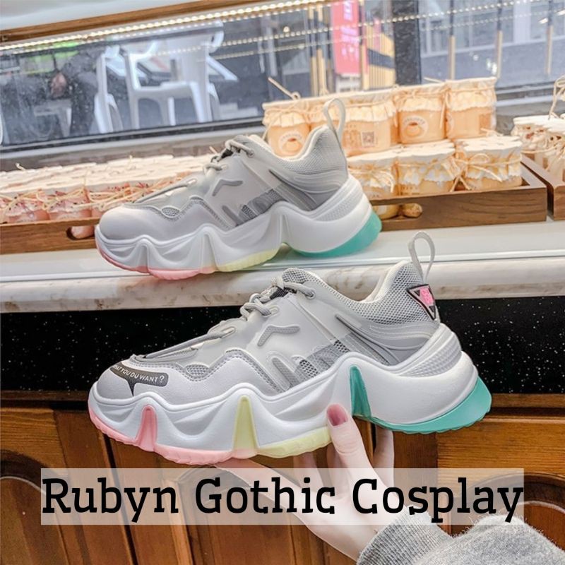 [CÓ SẴN]  Giày Sneaker Mix Màu Rainbow siêu cute