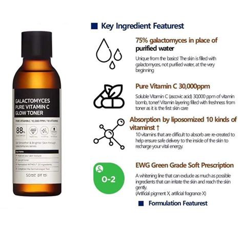 Some By Mi / Nước Hoa Hồng Làm Sáng Da Some By Me Galactomyces Pure Vitamin C Glow Toner