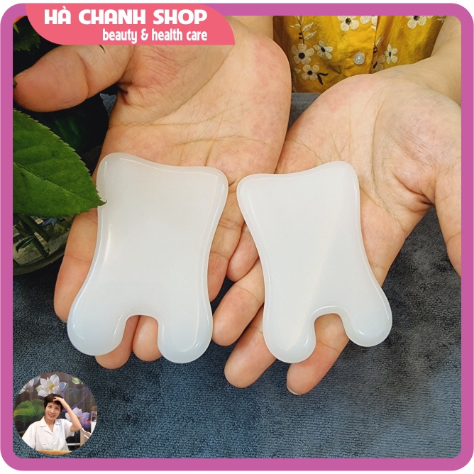 Miếng Cạo Massage Mặt Body Đá Trắng Miếng Cạo Cửu Đới Dụng Cụ Spa Làm Đẹp Dưỡng Sinh Chăm Sóc Da Mặt