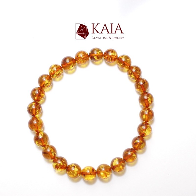 Vòng tay hổ phách thiên nhiên 7 li - KAIA