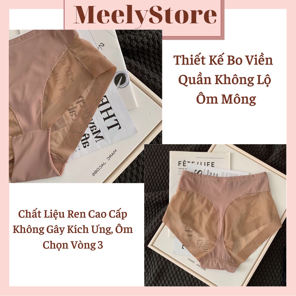 Quần Lót Ren Lụa Sexy Xuyên Thấu Cao Cấp Gen Bụng Nâng Mông, Quần Lót Bigsize Siêu Gợi Cảm, Quyến Rũ Hàng Có Đủ Size