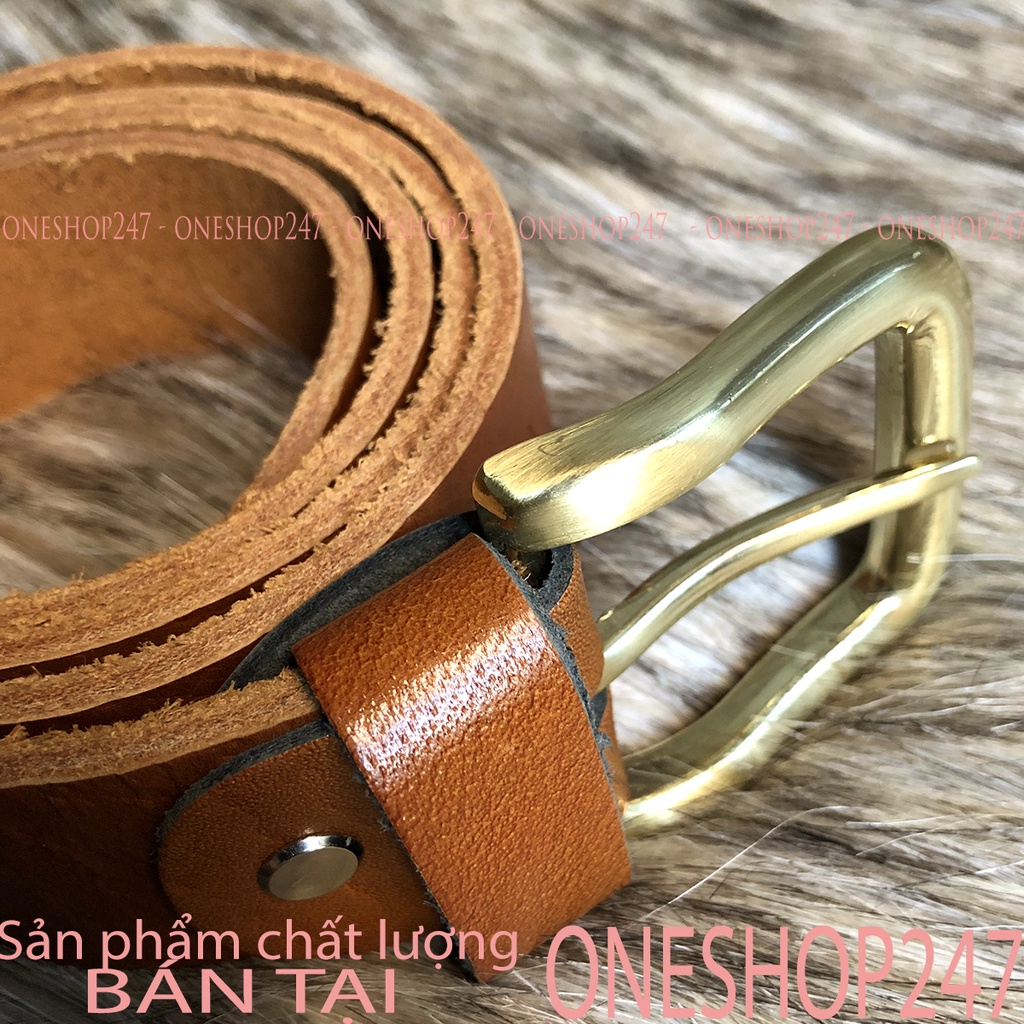 Thắt lưng nam 100% da bò thật, Dây nịt nam nguyên sợi hắc chắn bền đẹp A71TL