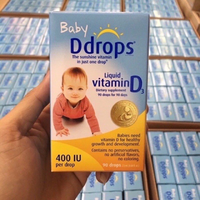 Baby Ddrops Vitamin D3 90 giọt cho bé từ sơ sinh