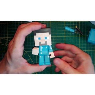 Mô hình giấy game [Minecraft] Diamond Armor Steve