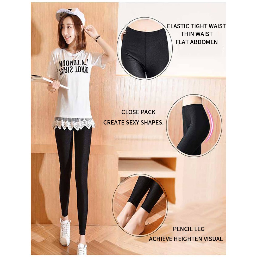 Quần legging co giãn ôm dáng thiết kế đơn giản dùng tập yoga size S-6xl plus