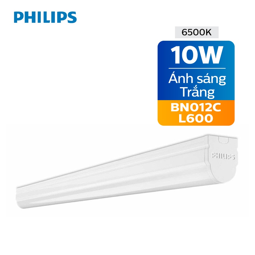 Bộ máng đèn tường Philips LED BN012C T8 20W  - Kích thước 1.2m - Ánh sáng trắng / trung tính / vàng