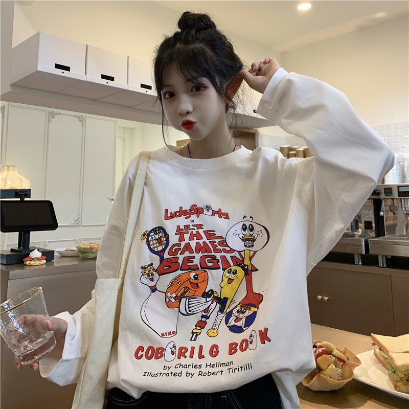 Áo phông form rộng FREESHIP Áo Thun Tay Dài Unisex Form Rộng Freesize Phong Cách Ulzzang Cực Xịn