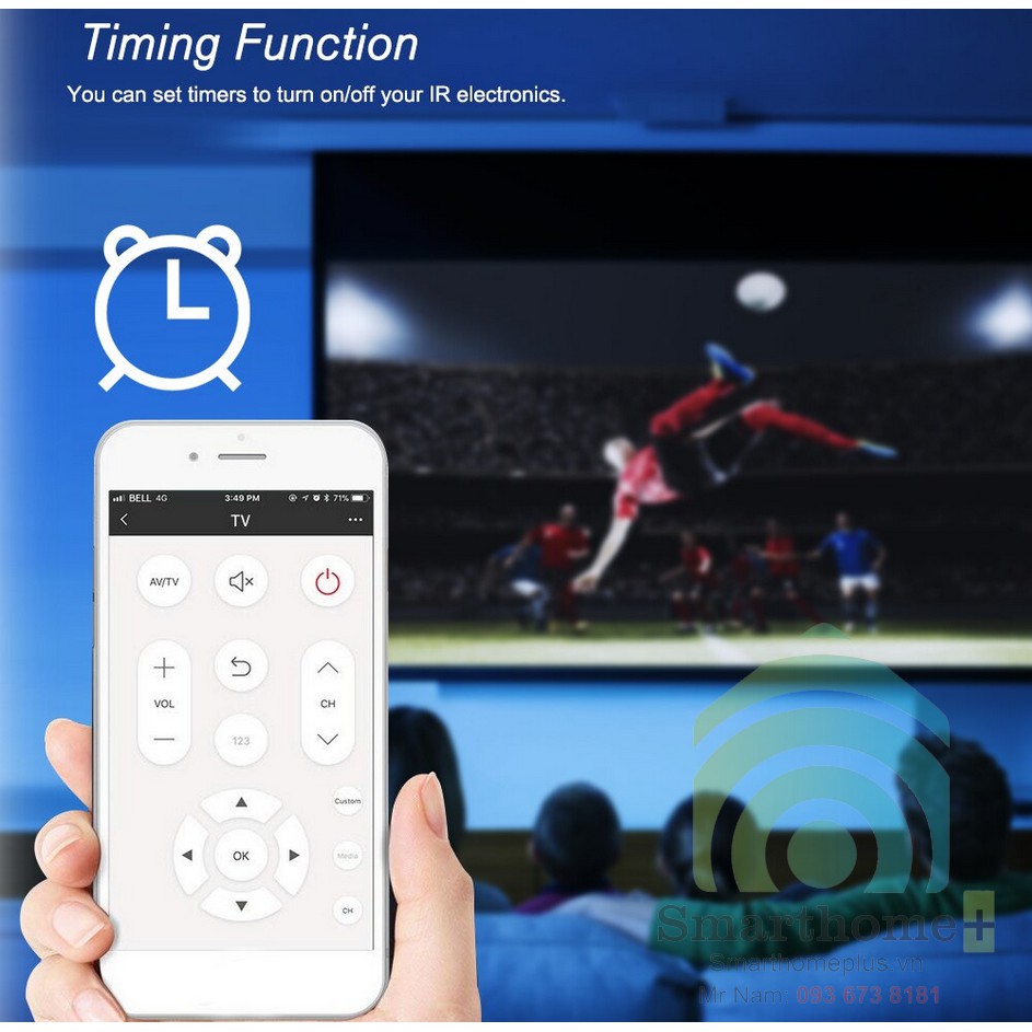 Trung Tâm Điều Khiển Thiết Bị Hồng Ngoại IR Và RF Wifi Tuya SHP-IRF1