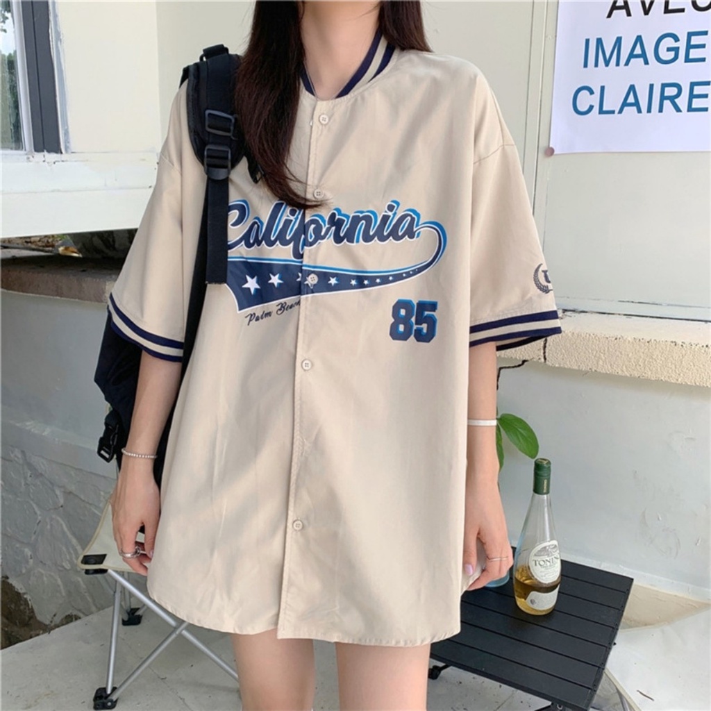 Áo Sơ Mi Ngắn Tay California Dày Dặn Nam Nữ MND184