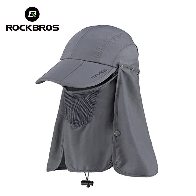 【Fulfilled by Shopee】Mũ ROCKBROS chống nắng có tấm che mặt và cổ tháo rời được 360 độ chống muỗi gấp gọn lại được tiện lợi unisex