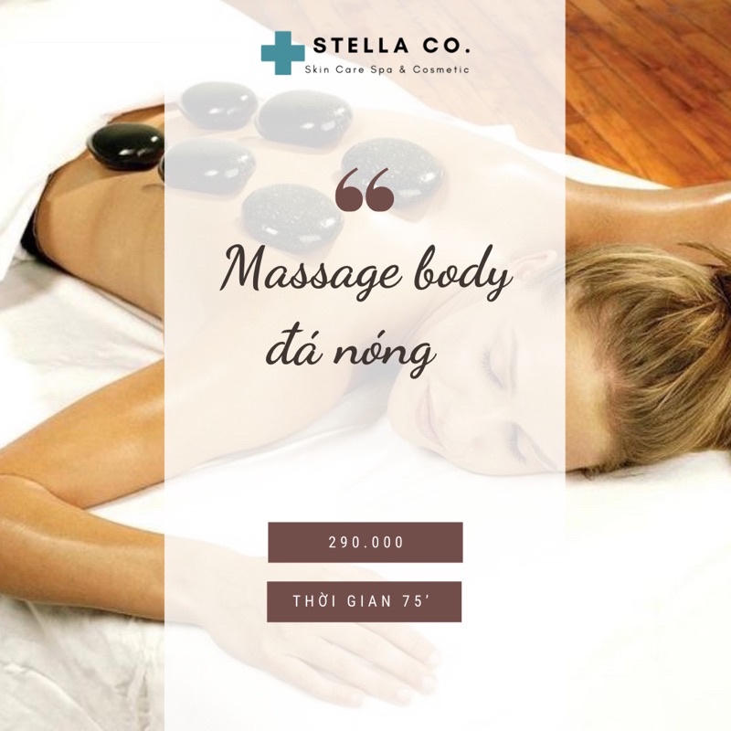 Massage body đá nóng.