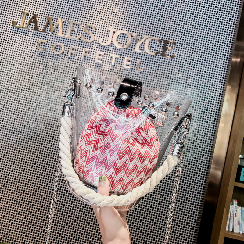 Túi xách IELGY trong suốt thiết kế phong cách đơn giản