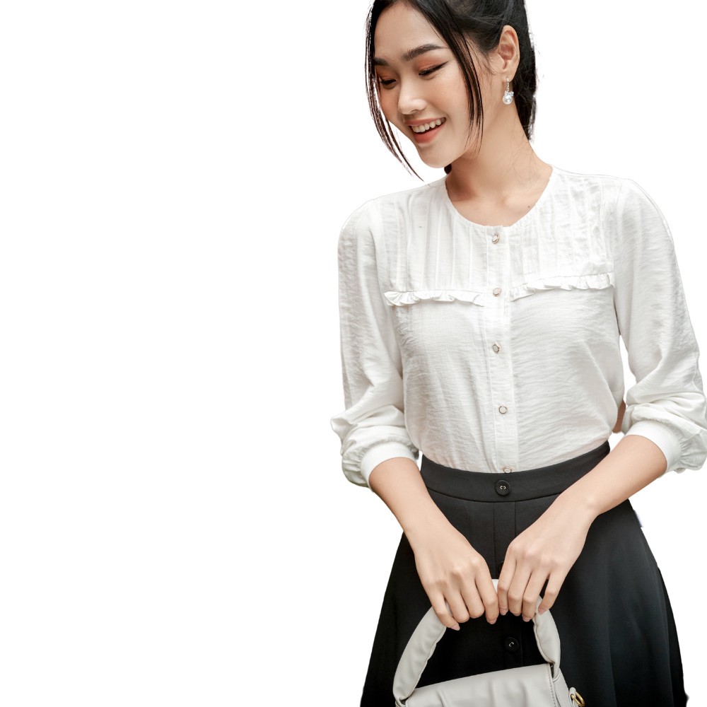 SYO- SƠ MI CỔ TRÒN BẤU MÍ CAN BÈO A5820045