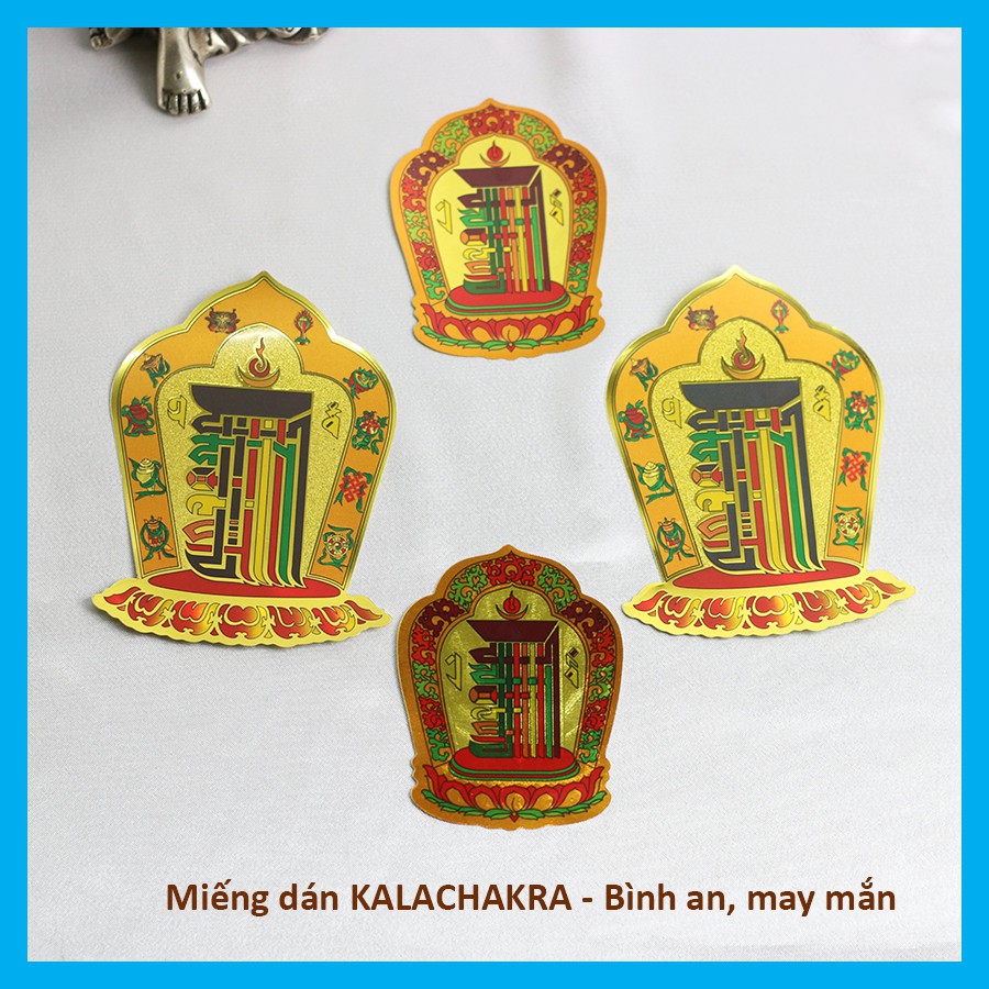 Miếng dán Kalachakra Bình an, May mắn cho điện thoại, nhà cửa, mọi mặt phẳng - Hiên Nhà