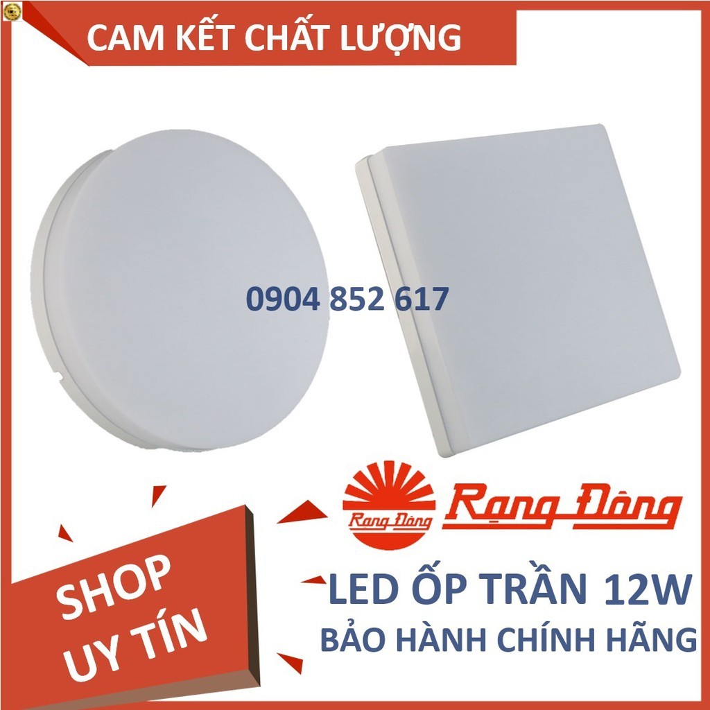 💥Chính Hãng💥 Đèn ốp trần LED Đổi 3 màu, Rạng Đông 12W 170mm, LN12L 170/12W, LN12L 170x170/12W 💥Hàng Công ty💥