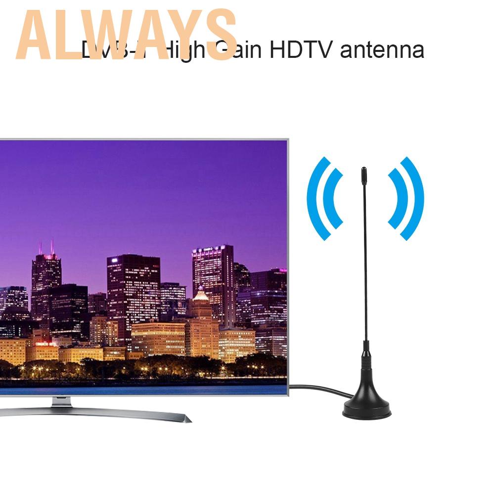 Anten kỹ thuật số DVB-T HDTV băng tần 70MHz kích thước 15.5x3cm nặng 31g có dây dài 149cm