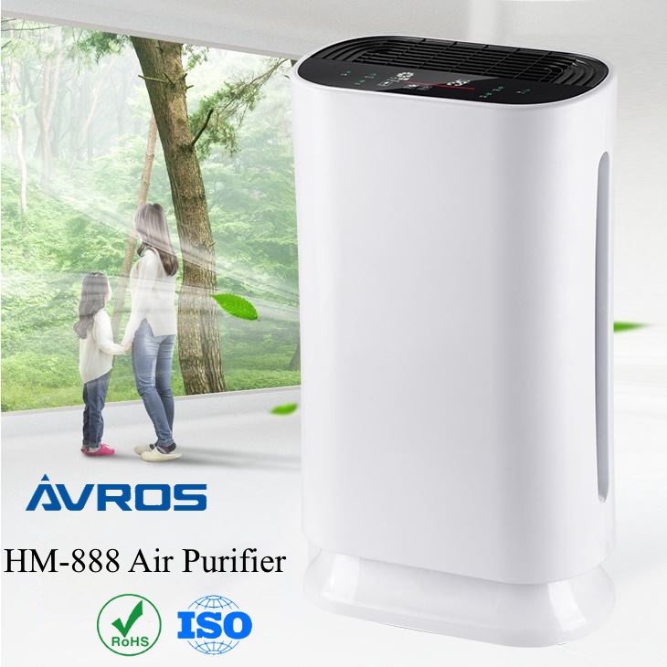 Máy Lọc Không Khí Thông Minh Avros HM 888 - Khử UV - Lọc Bụi Mịn PM 2.5 - Tạo Ion Âm - Giám sát chất lượng KK, nhiệt độ