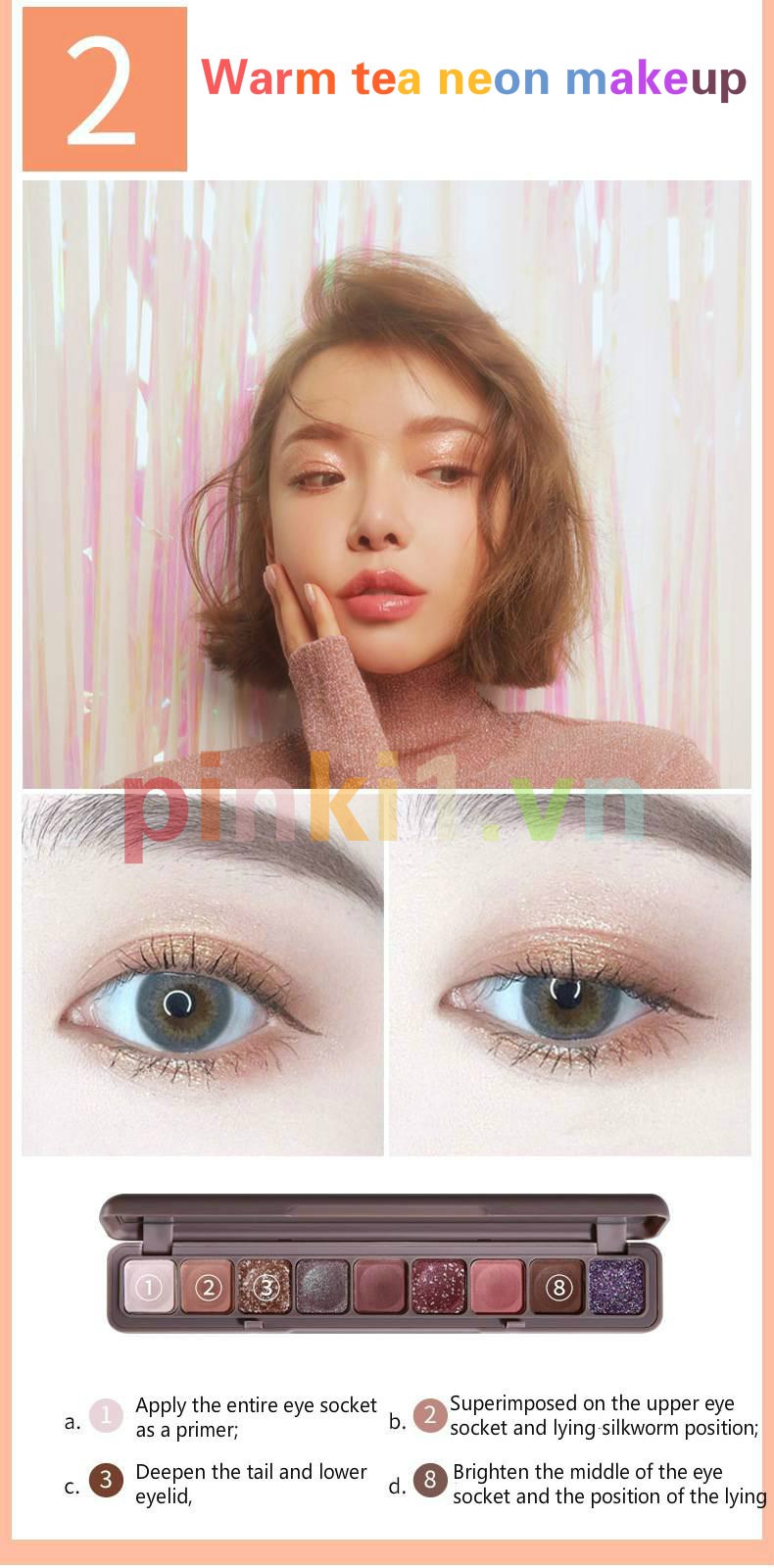 [Hàng mới về] Bảng Phấn Mắt 9 Màu Mờ Và Ánh Ngọc Trai Lấp Lánh Không Thấm Nước Thiết Kế Tiện Gọn | BigBuy360 - bigbuy360.vn