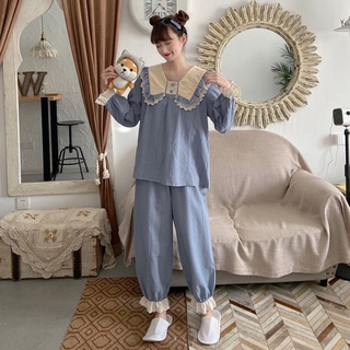 Bộ đồ ngủ tiểu thư phối ren ngọt ngào